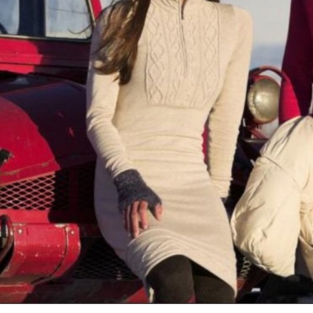 Athleta Cream Sweater Dress